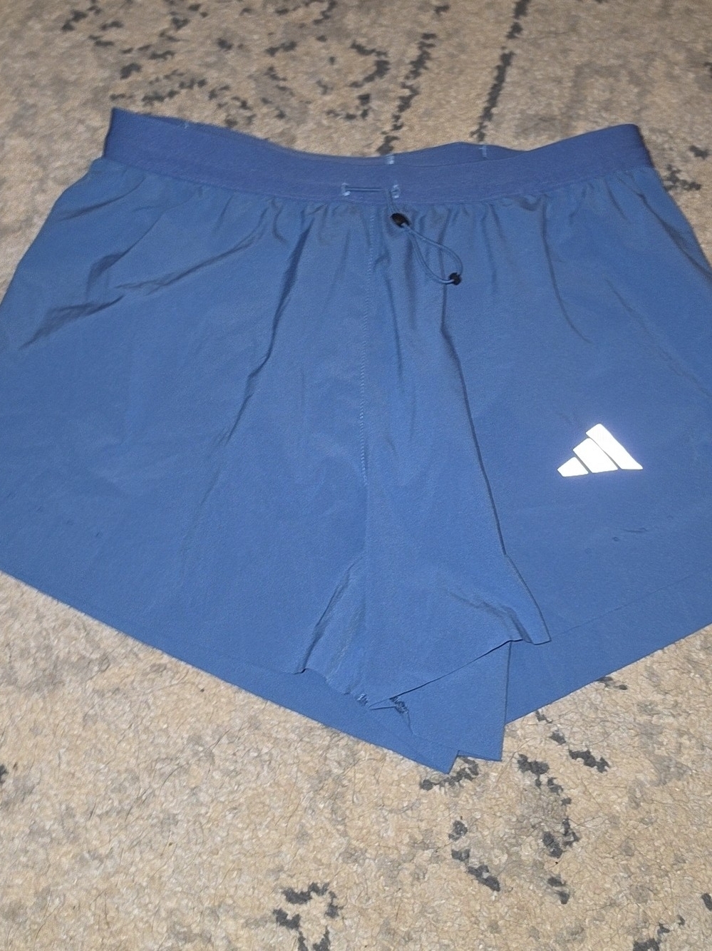 adidas Men's Navy Athletic Shorts with Reflective Logo